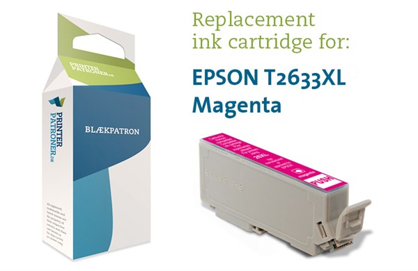 Magenta Blækpatron - Epson 26Xl - 13,8Ml